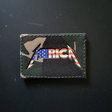 Load image into Gallery viewer, ***BLACK M81 SELECT*** Laser Cut M81 Woodland Camo MERICA Patch