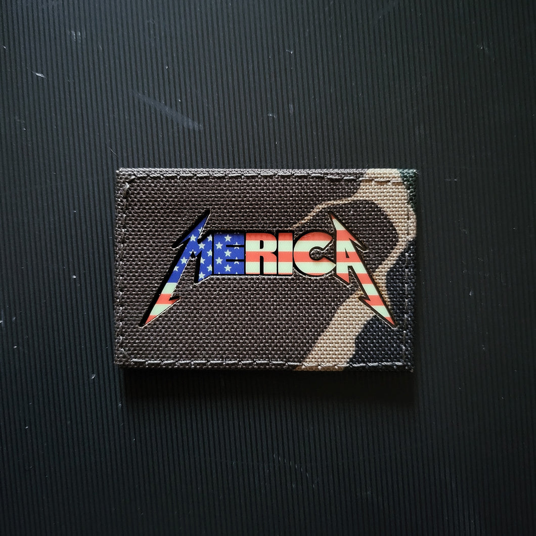 ***BROWN M81 SELECT*** Laser Cut M81 Woodland Camo MERICA Patch