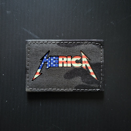 ***GRAY MCB HAND SELECT*** Laser Cut Multicam Black MERICA Patch