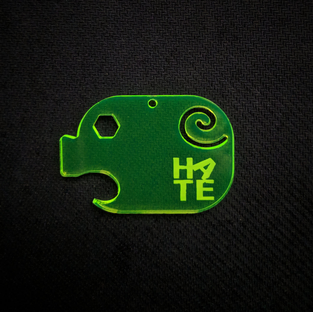 HATE Project ornament pig Neon Green