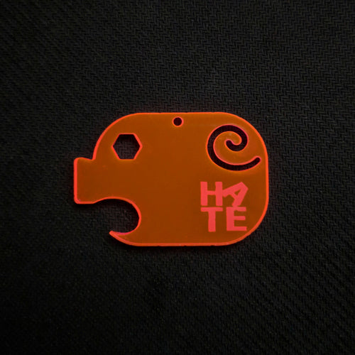 HATE Project ornament pig Neon Orange